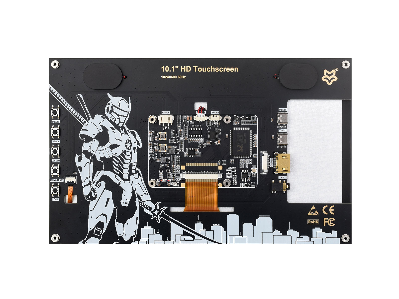 10.1 英寸高清电容触摸 IPS 显示屏