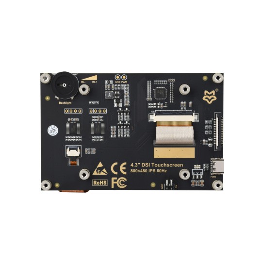 4.3 英寸 DSI 免驱直连 IPS 电容触摸显示屏
