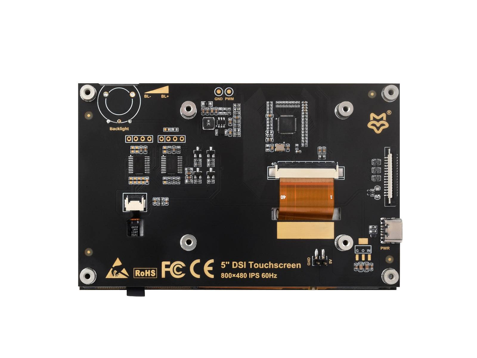 5 英寸 DSI 免驱直连 IPS 触摸显示屏
