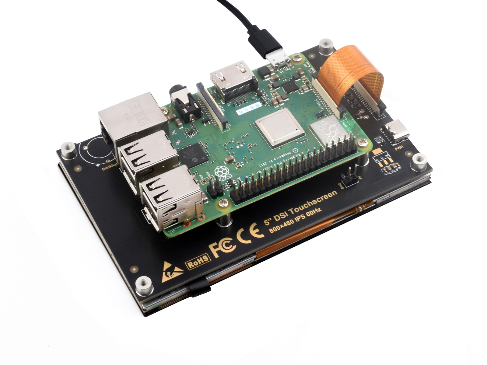 5 英寸 DSI 免驱直连 IPS 触摸显示屏