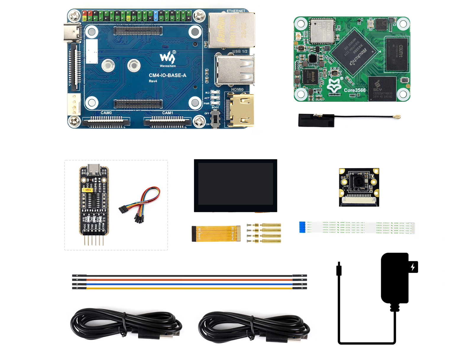 Core3566 模组套件，4GB+32GB 触控屏套件