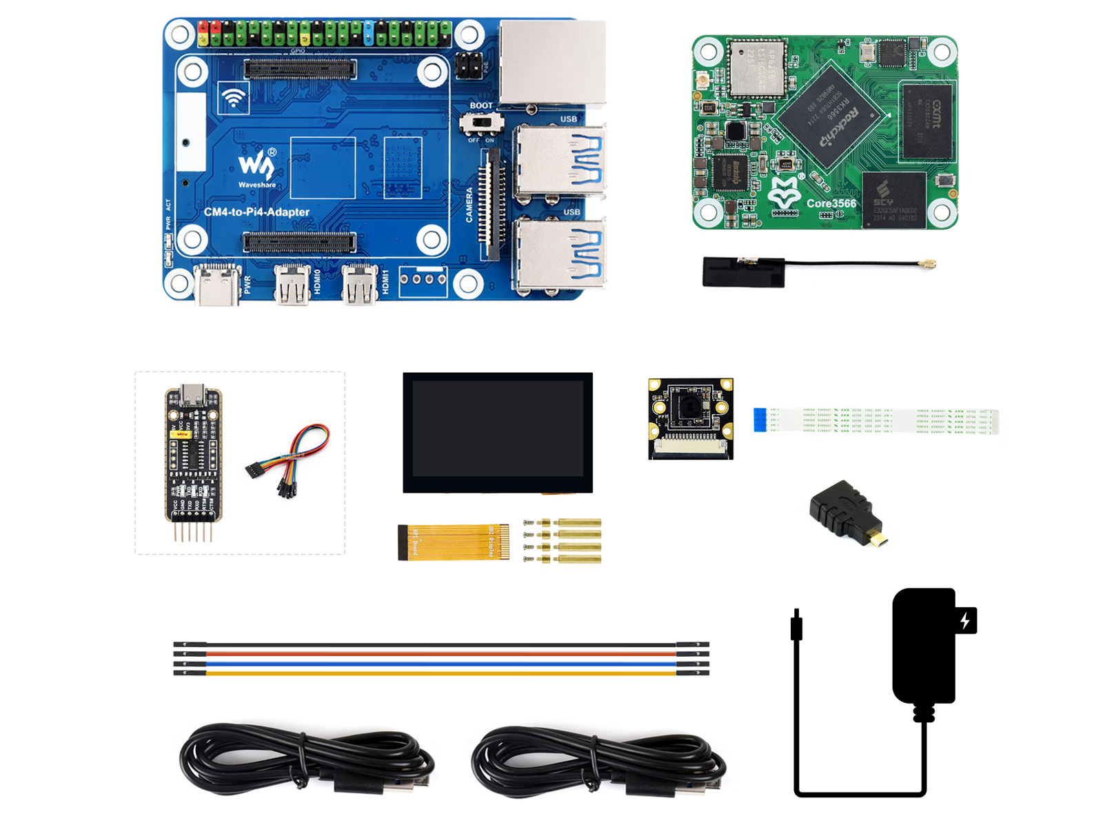 Core3566 模组套件，4GB+32GB 触控屏套件