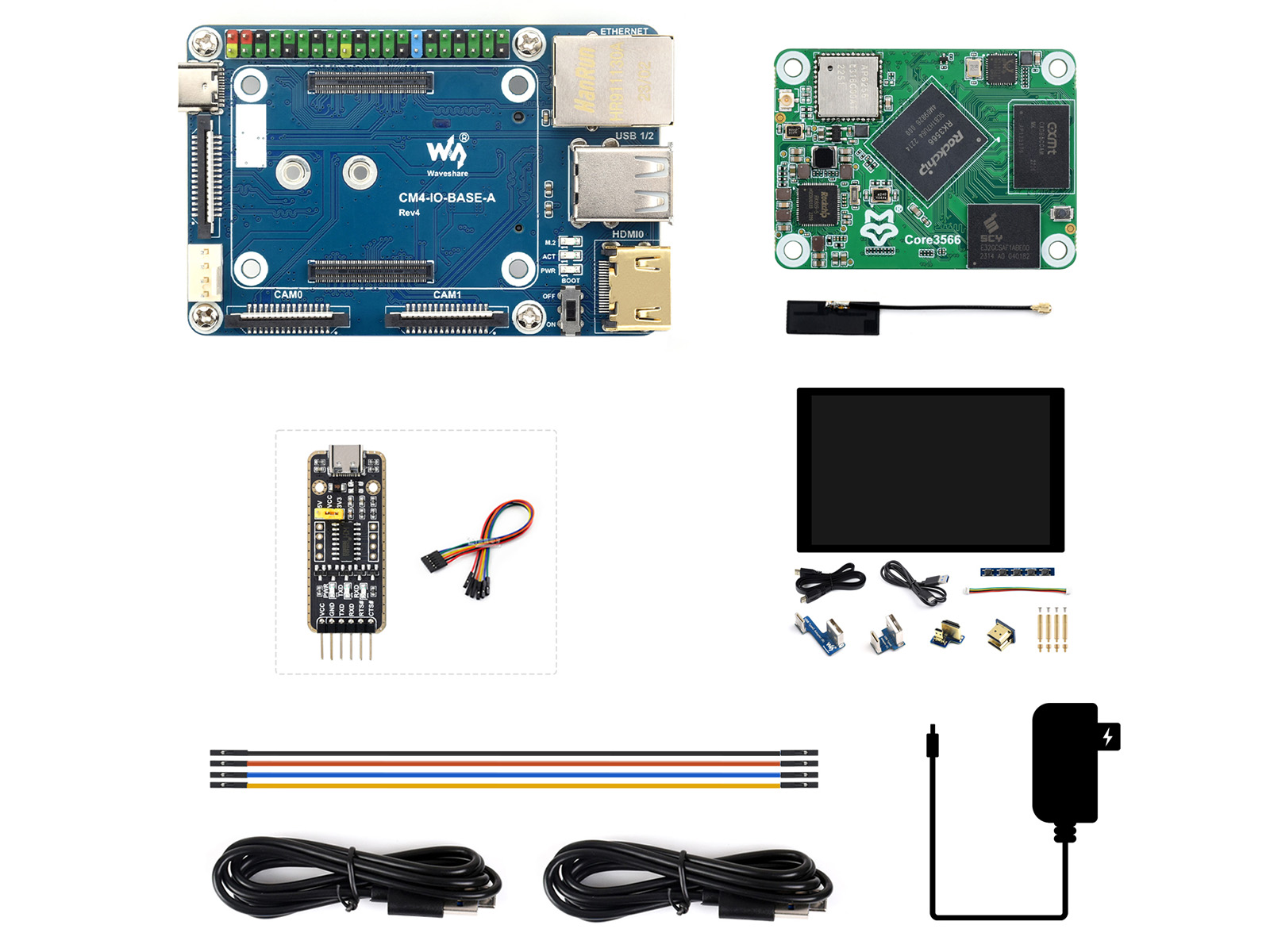 Core3566 模组套件，4GB+32GB 模组，8 英寸触控屏套件