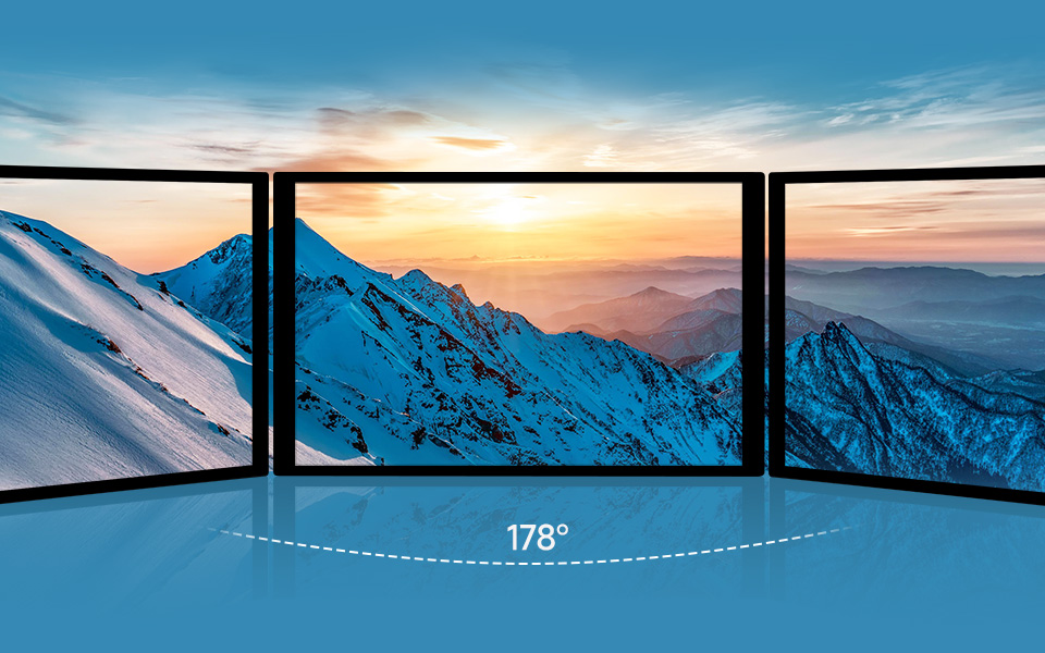 10.1 英寸 DSI 显示屏/触控屏,从三个角度观察 IPS 显示面板,178 可视角度