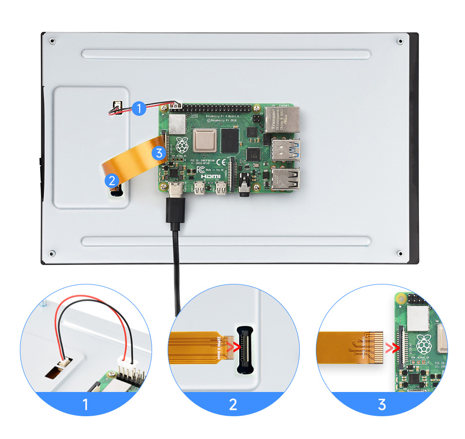 10.1 英寸 DSI 显示屏/触控屏接入接入 Raspberry Pi 5
