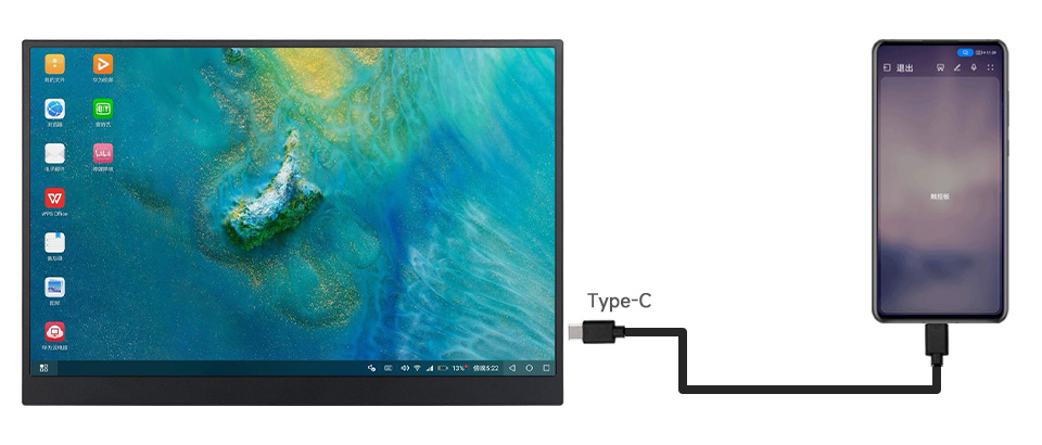14 英寸便携式显示器HDR显示器接入手机
