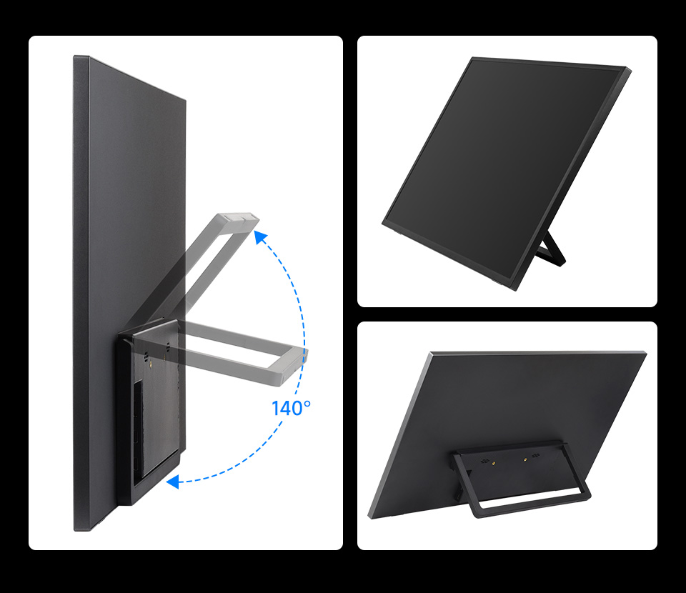 21.5 英寸便携式显示器 140° 可折叠金属支架 坚固耐用