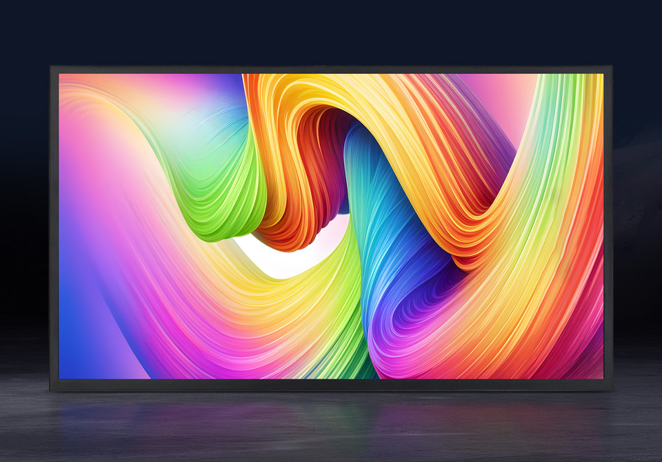 24.5 英寸 2K 便携式显示器 彩色主屏幕 背景黑色