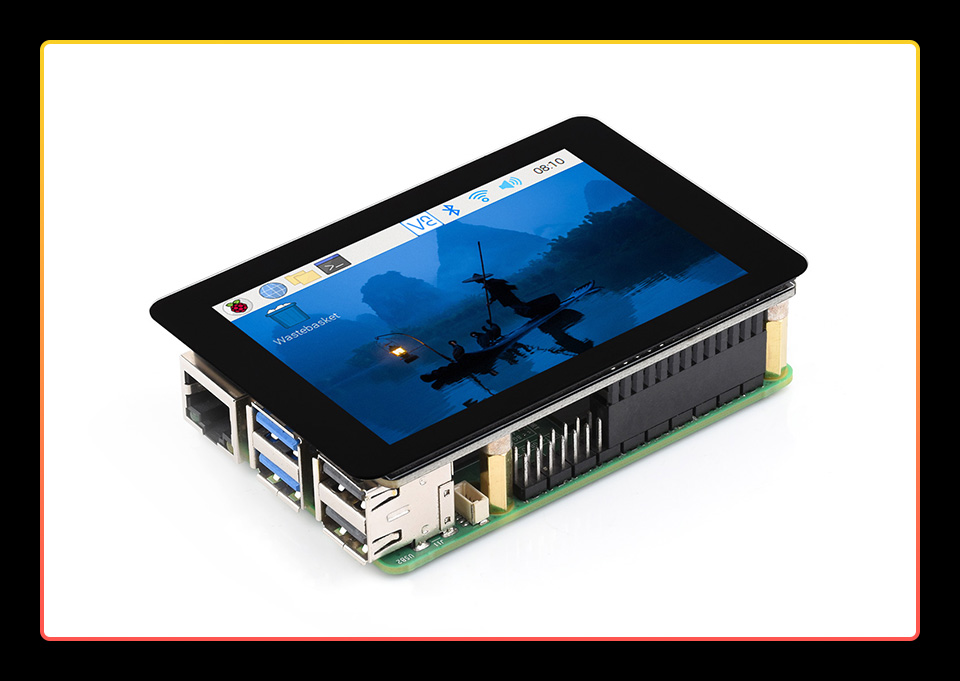 3.5 英寸触摸  LCD 扩展板接入树莓派主板