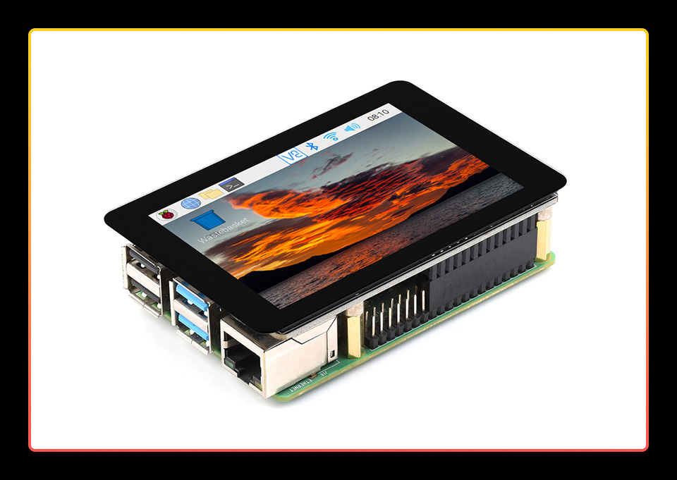 3.5 英寸触摸  LCD 扩展板接入树莓派主板