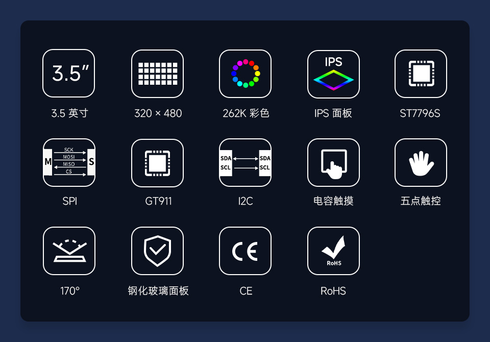 3.5 英寸触摸 LCD 扩展板