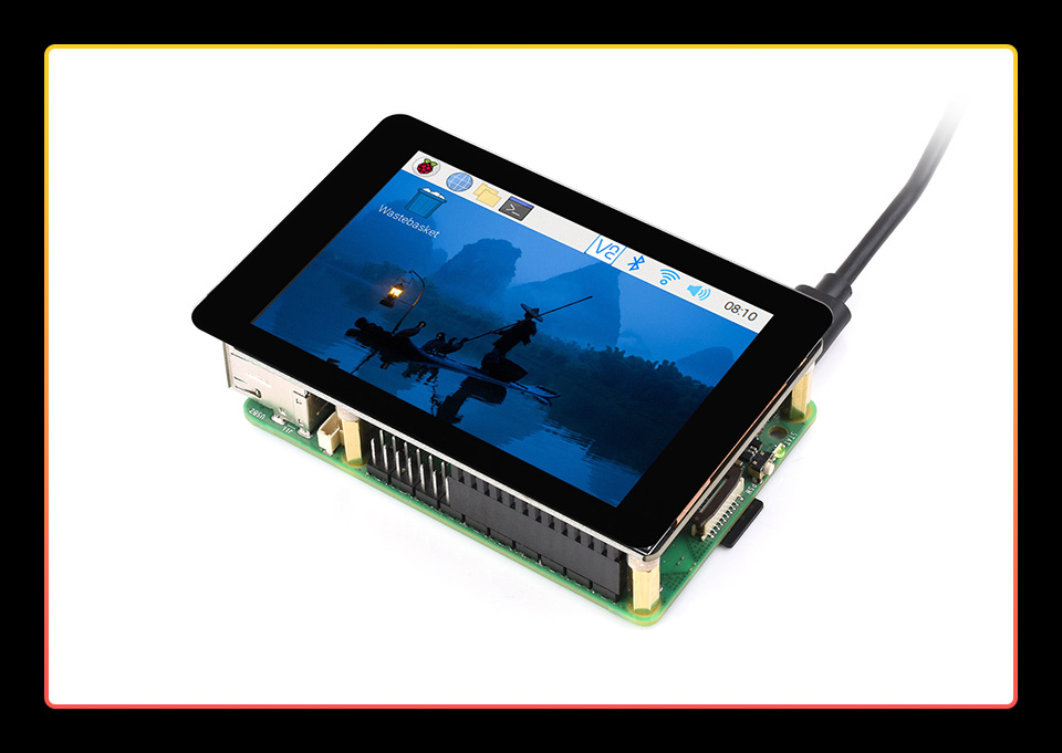 3.5 英寸触摸 LCD 扩展板载背面,介绍板载电平转换芯片