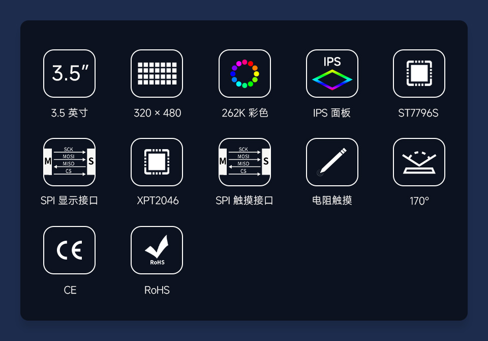 3.5 英寸触摸 LCD 扩展板