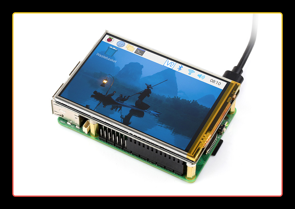 3.5 英寸触摸 LCD 扩展板载背面,介绍板载电平转换芯片