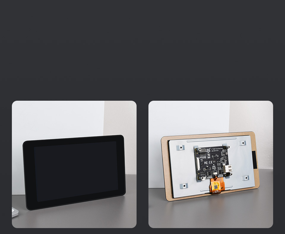 7 英寸 DSI 触控屏正面和背面