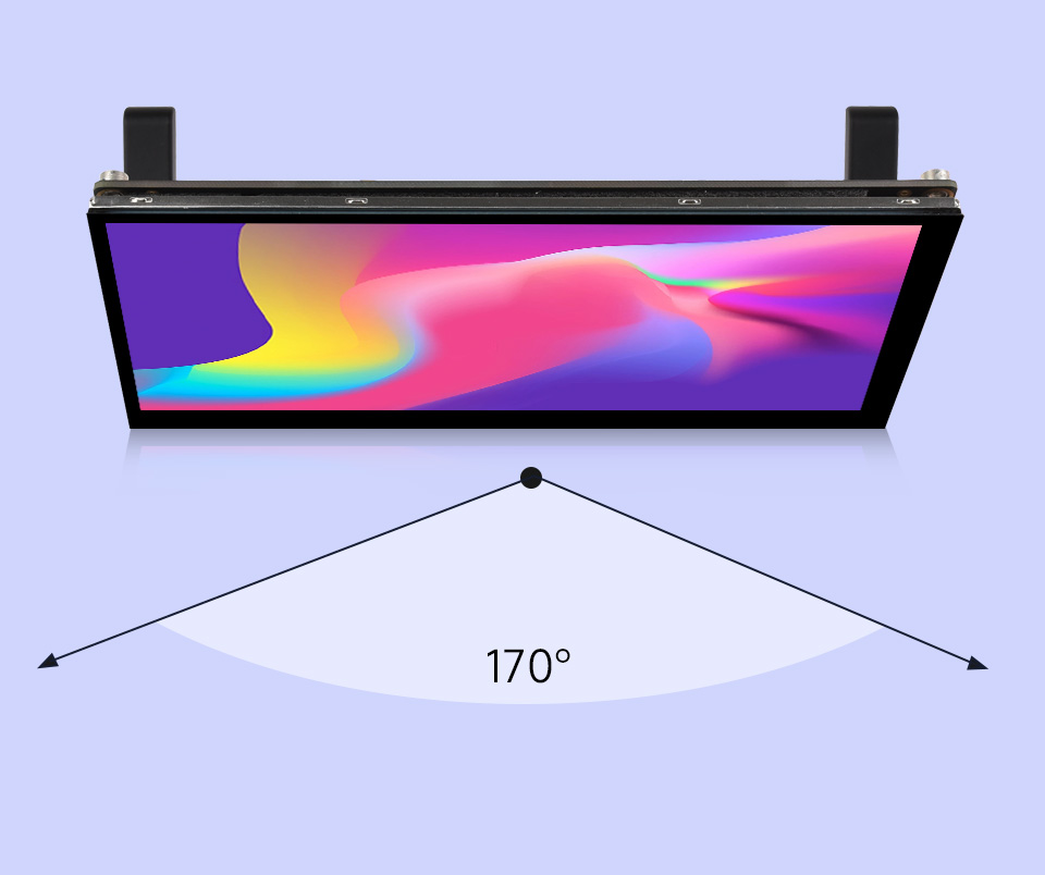 IPS显示面板，可视角度为170°展示