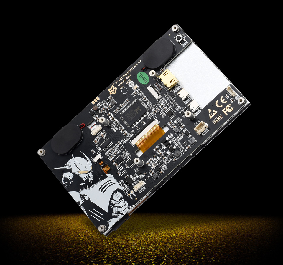 7英寸高清触摸屏幕沉金工艺设计