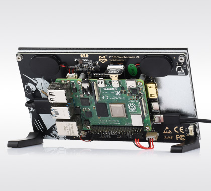 7英寸高清触摸屏幕及其支持的树莓派主板，还有PC电脑支持