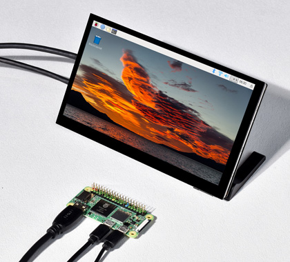 7英寸高清触摸屏幕及其支持的树莓派主板，还有PC电脑支持