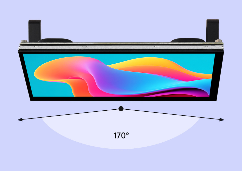 IPS显示面板，可视角度为170°展示