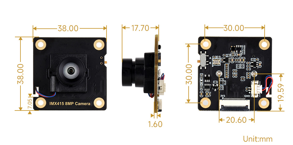 IMX415 8MP Camera (A) 产品尺寸