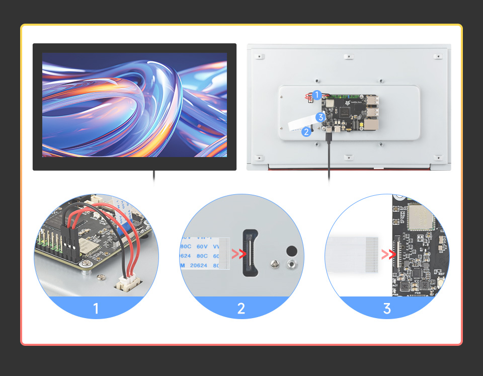 Luckfox Aura MIPI DSI 接口及屏幕连接图示