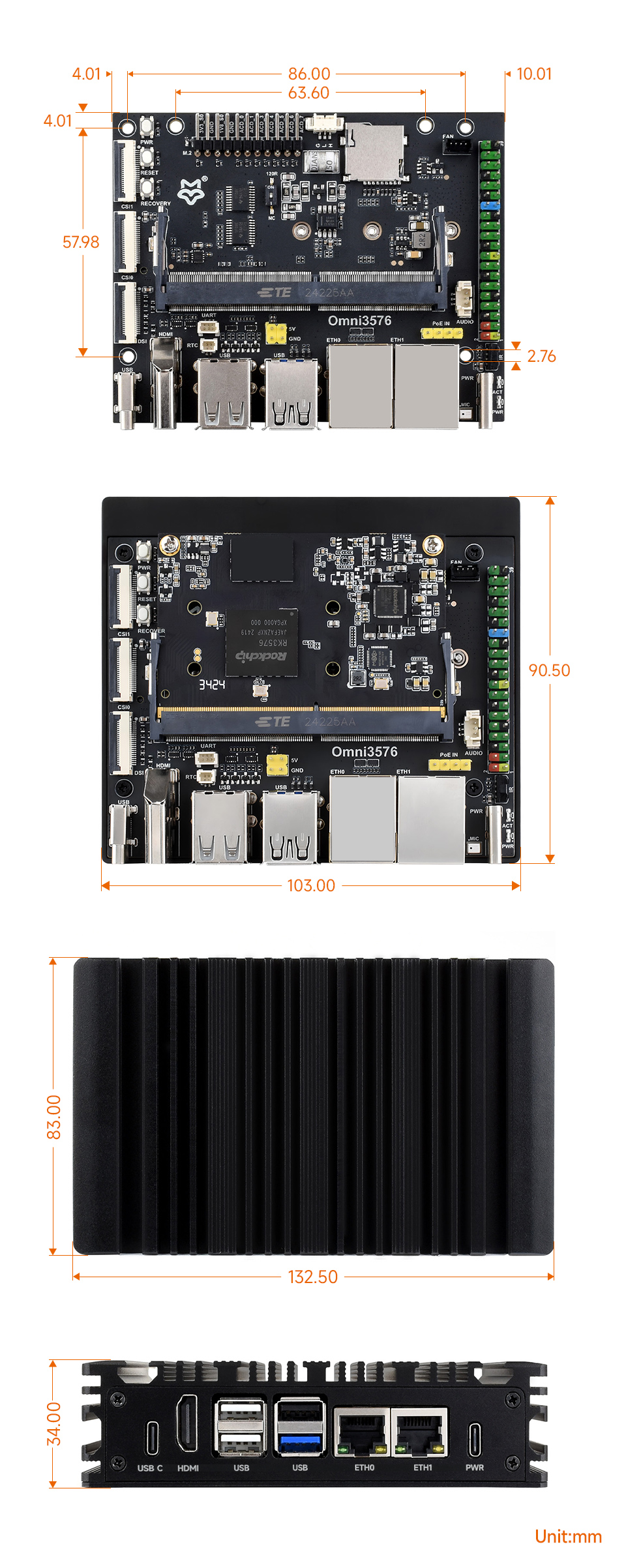 Core3576 产品尺寸